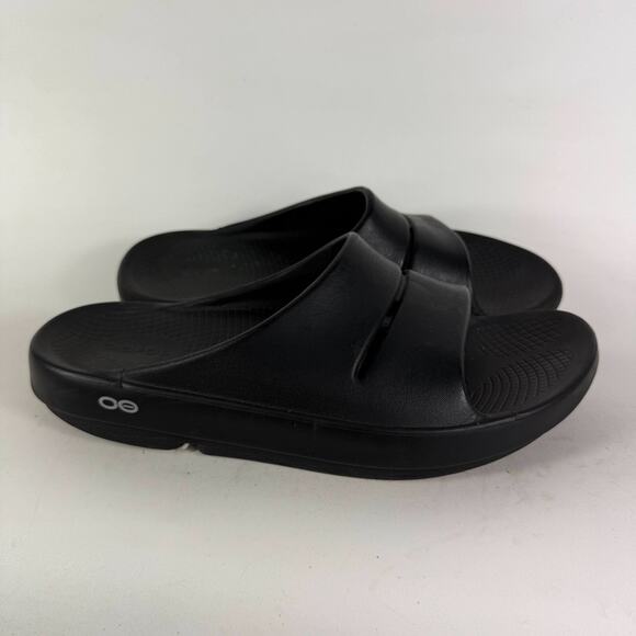 OOFOS OOahh Slide Sandals Women's 10 Black Slip-On Open Toe Outdoor Casual - Picture 2 of 9